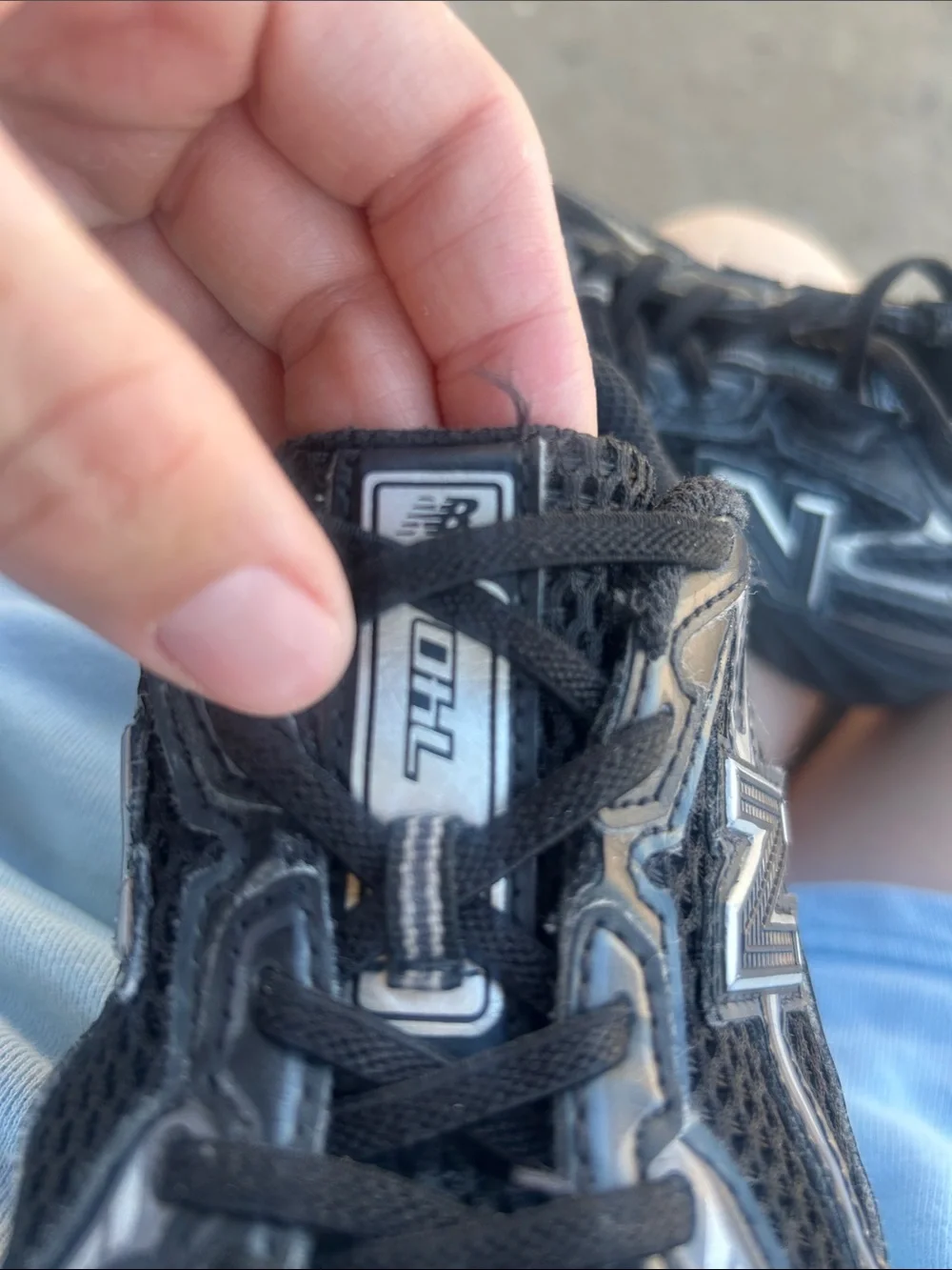 New Balance Kids Black and Silver Athletic Sneaker